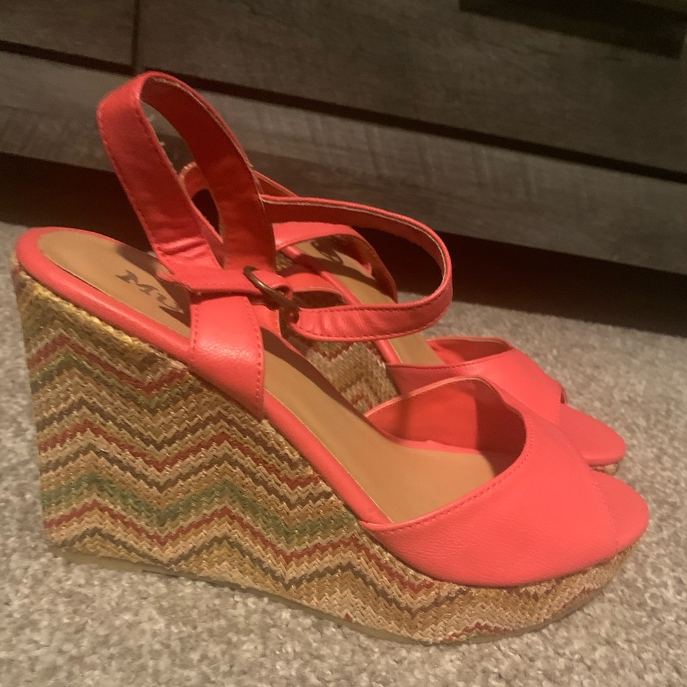Peach shoes